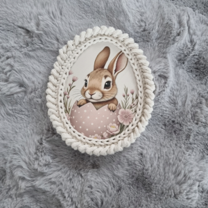 Wielkanocna przywieszka handmade z króliczkiem